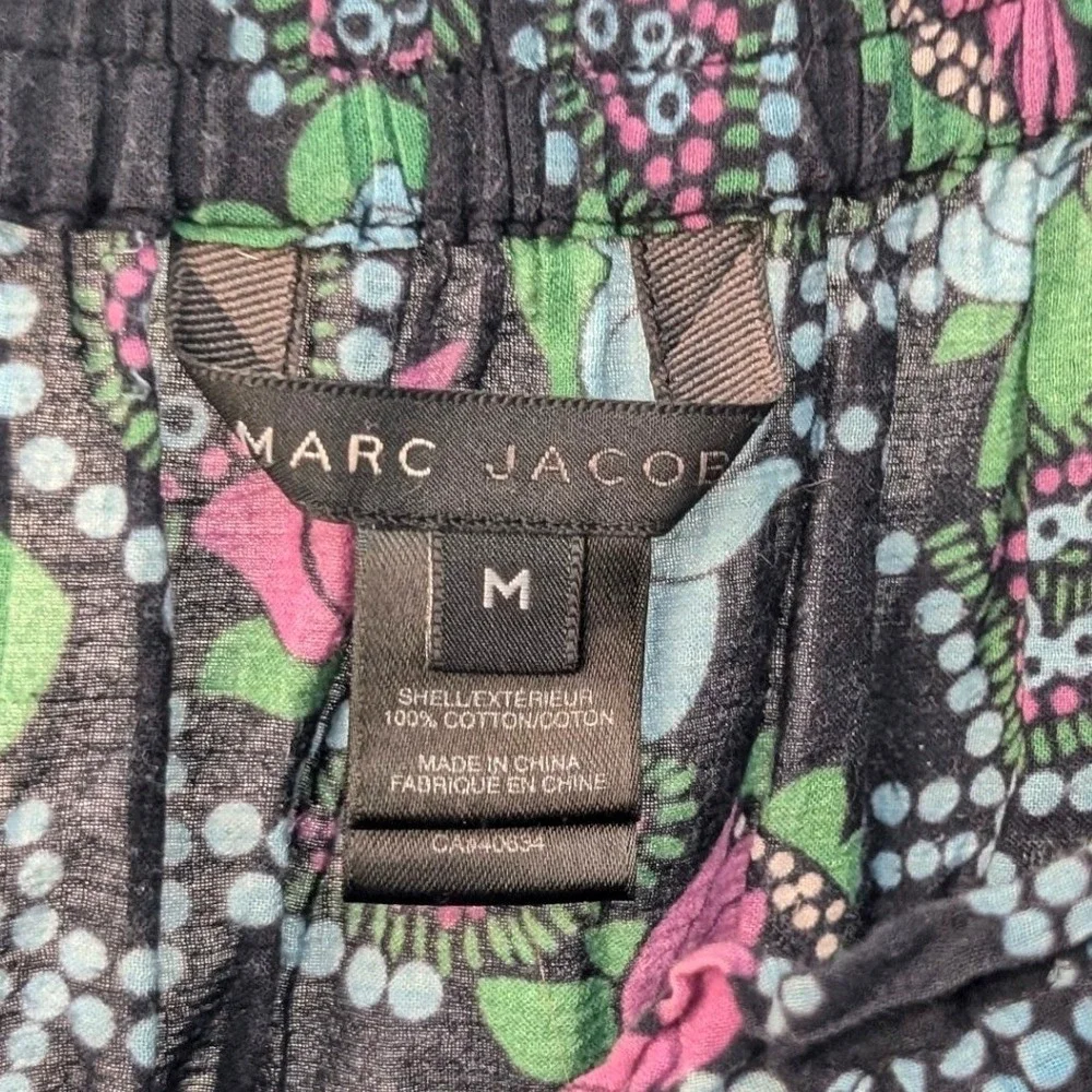 Vintage Y2K Marc Jacobs Dark Multicolor Floral Paisley Tiered Cotton skirt Med